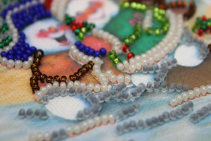 Postcards Bead Embroidery Kit Postcard Bead embroidery kit Funny Christmas – 1