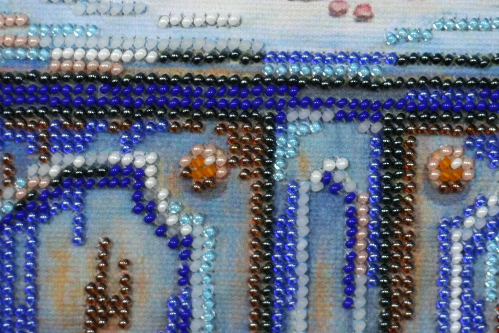 Bead Embroidery Kit Main bead embroidery kits Hydrangea at window