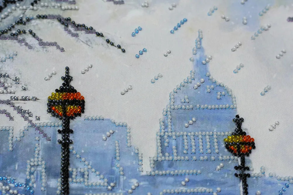 Bead Embroidery Kit Main Bead Embroidery Kit Snowstorm