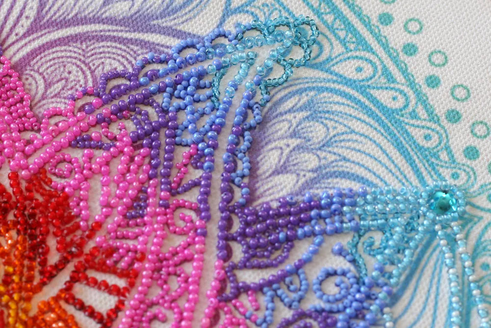 Bead Embroidery Kit Main Bead Embroidery Kit Flower of the East