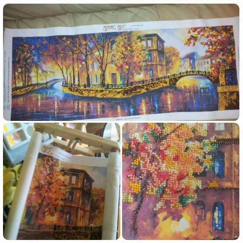 Bead Embroidery Kit Main Bead Embroidery Kit Gold reflections