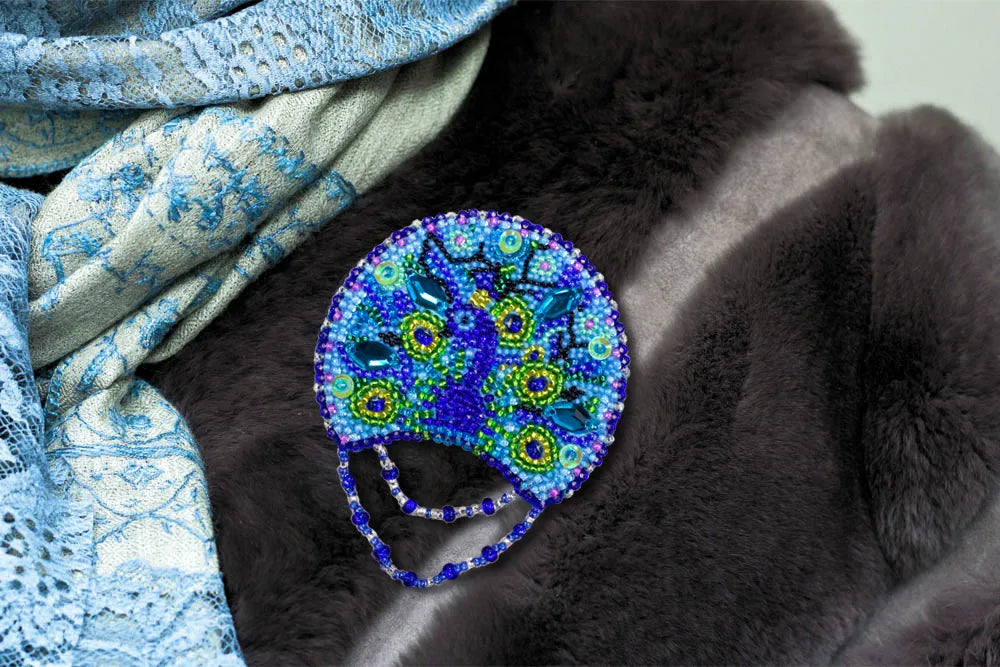 Brooch Embroidery Kit Decoration Peacock