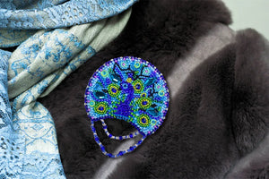 Brooch Embroidery Kit Decoration Peacock
