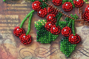 Bead Embroidery Kit Mini Bead embroidery kit Cherry twig