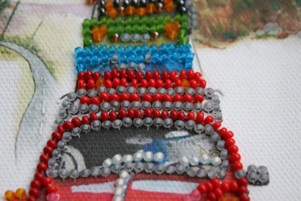 Postcards Bead Embroidery Kit Postcard Bead embroidery kit Vacation at the seaside