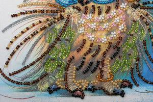 Bead Embroidery Kit Mini Bead embroidery kit Owl and bow