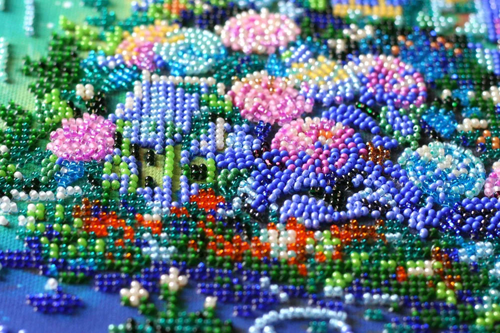 Bead Embroidery Kit Main Bead Embroidery Kit Cozy little world