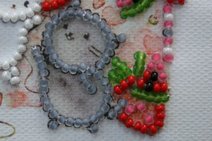 Magnets Bead Embroidery Kit Magnets Bead embroidery kit Kittens in strawberry