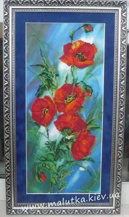 Bead Embroidery Kit Main Bead Embroidery Kit Poppy dawn