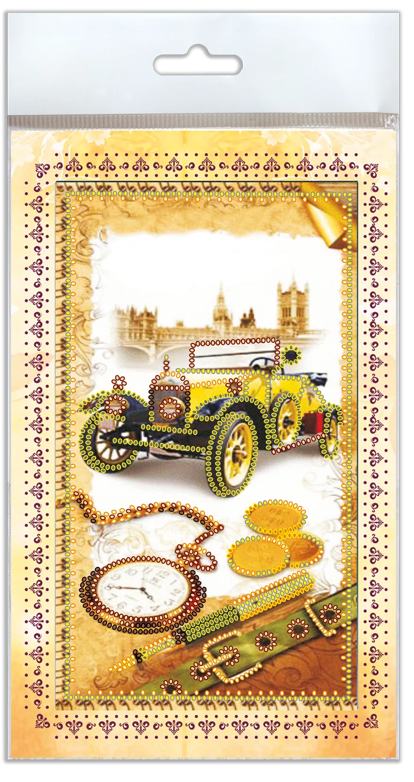 Postcards Bead Embroidery Kit Postcard-envelope for microbead embroidery London style