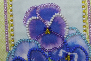 Postcards Bead Embroidery Kit Postcard bead embroidery kits Violet