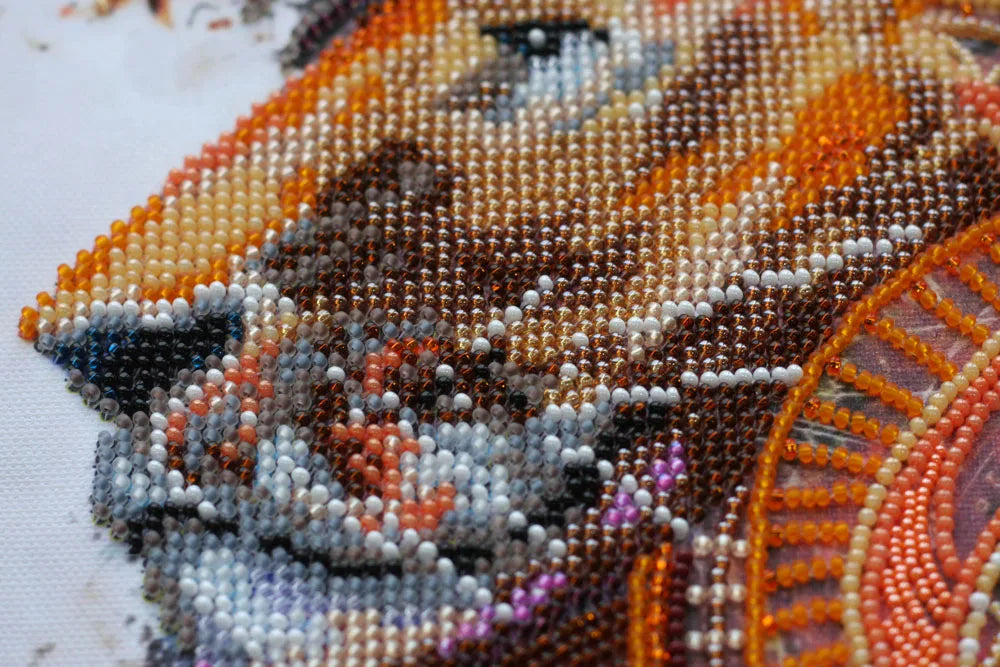 Bead Embroidery Kit Main Bead Embroidery Kit Fire-maned lion