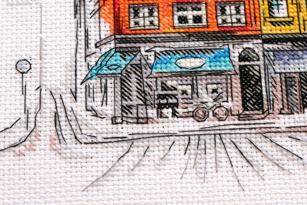 Cross Stitch Kit Cross-stitch kits Colored town-2