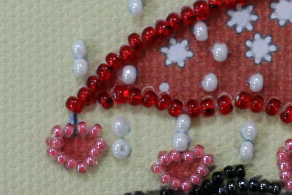 Magnets Bead Embroidery Kit Magnets Bead embroidery kit Hedgehogs under an umbrella