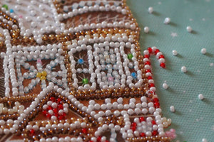 Bead Embroidery Kit Mid-sized bead embroidery kit Gingerbread