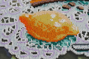 Bead Embroidery Kit Main Bead Embroidery Kit Coffee with lemon
