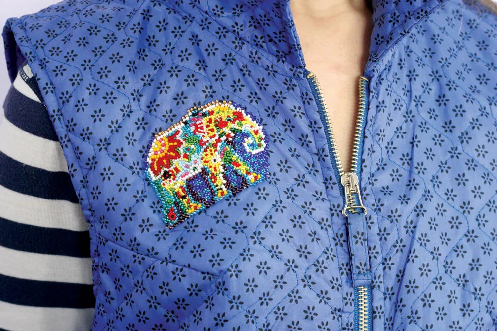 Bead Embroidery Kit On Clothes Decoration Elephant