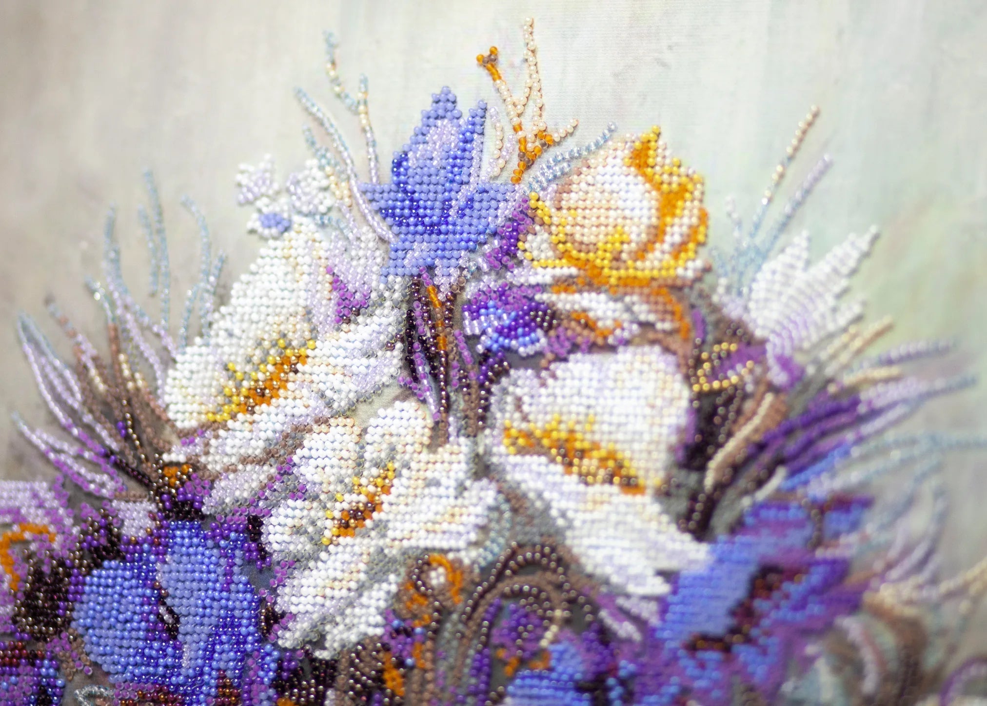 Bead Embroidery Kit Main Bead Embroidery Kit Flower chime