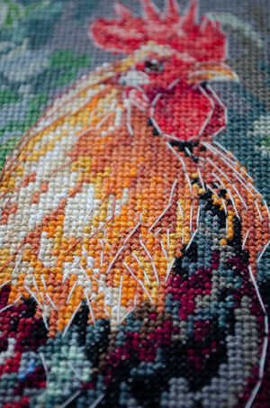 Cross Stitch Kit Cross-stitch kits The Rooster in the Yard