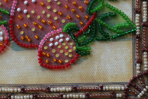 Bead Embroidery Kit Mini Bead embroidery kit Ripe strawberry