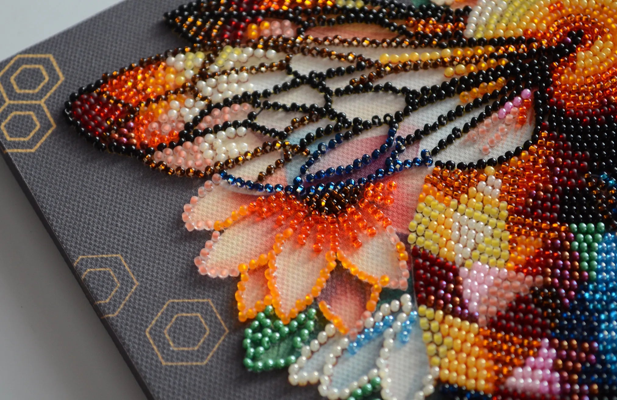 Bead Embroidery Kit Mid-sized bead embroidery kit Honey mosaic