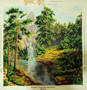 Bead Embroidery Kit Main Bead Embroidery Kit Mountain waterfall