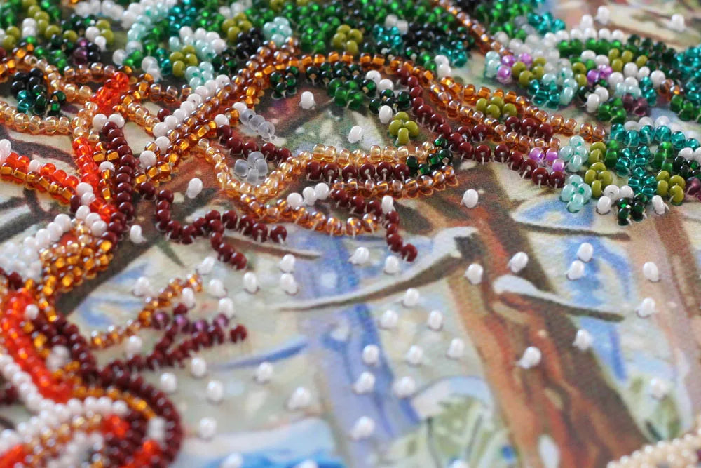 Bead Embroidery Kit Mid-sized bead embroidery kit First snow