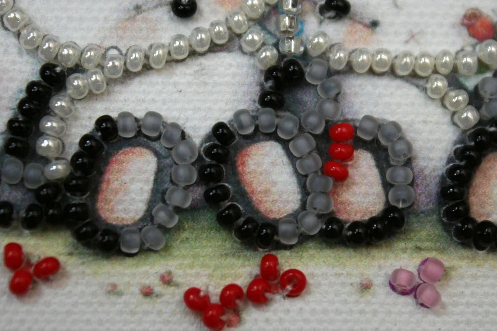 Magnets Bead Embroidery Kit Magnets Bead embroidery kit Bears under umbrella