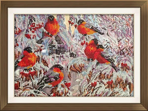 Bead Embroidery Kit Main Bead Embroidery Kit Bullfinches