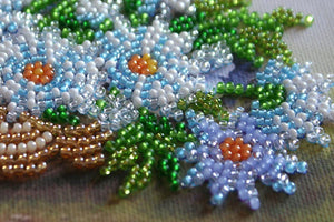 Bead Embroidery Kit Mini Bead embroidery kit Summer bouquet