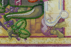 Bead Embroidery Kit Mini Bead embroidery kit Violet tea