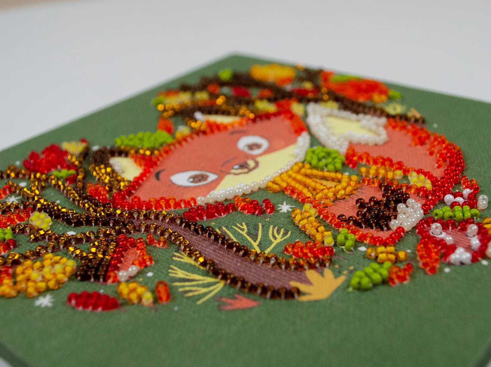 Bead Embroidery Kit Mini Bead embroidery kit Red fox