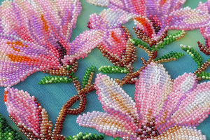 Bead Embroidery Kit Main Bead Embroidery Kit Magnolias bloom