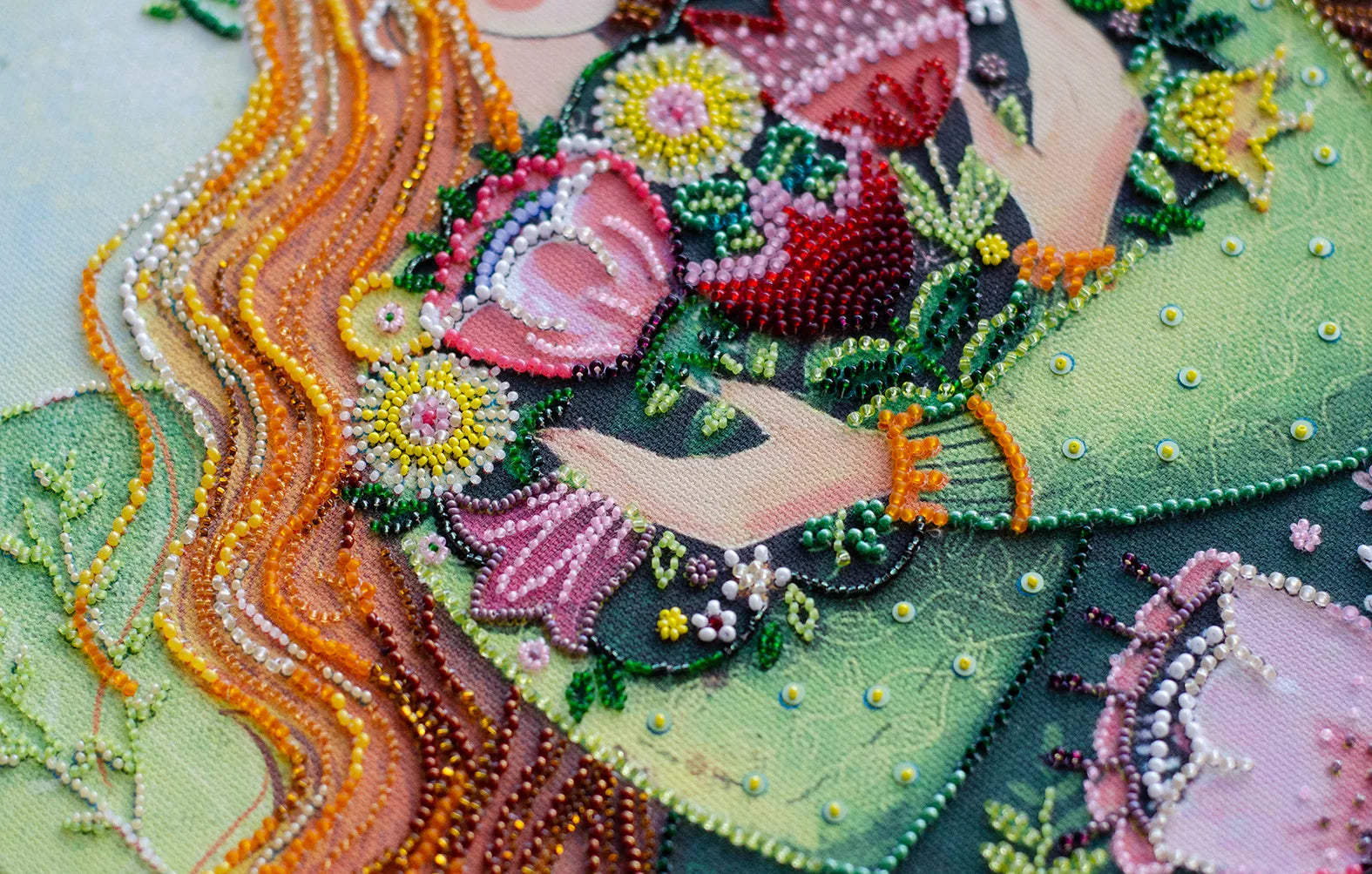 Bead Embroidery Kit Main Bead Embroidery Kit Spring in love