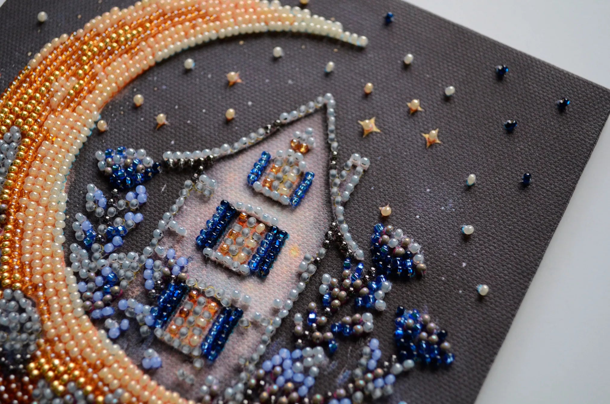 Bead Embroidery Kit Mini Bead embroidery kit The magic of the night sky