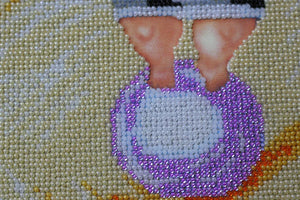 Bead Embroidery Kit Main Bead Embroidery Kit Girl on ball