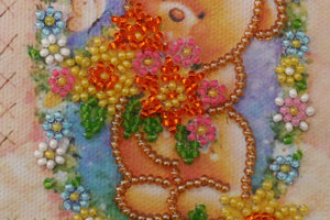 Postcards Bead Embroidery Kit Postcard Bead embroidery kit A clearing in the flowers