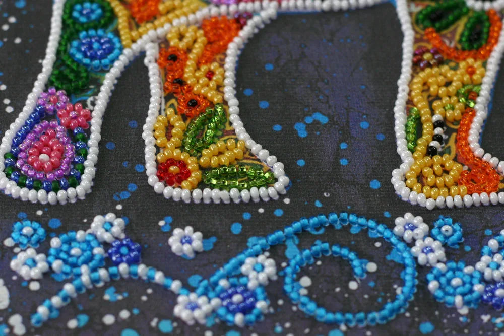 Bead Embroidery Kit Mid-sized bead embroidery kit Indian elephant