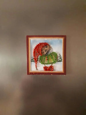 Magnets Bead Embroidery Kit Mini Magnets Bead embroidery kit Owl – 2