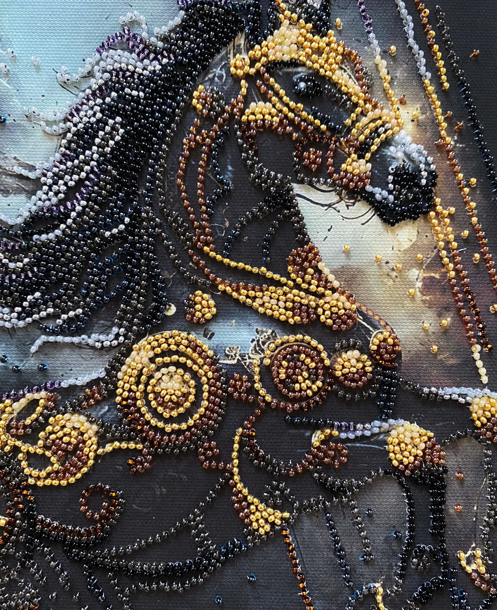 Bead Embroidery Kit Mid-sized bead embroidery kit Thunder of Darkness