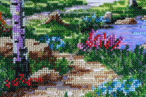 Bead Embroidery Kit Main bead embroidery kits Mountain morning