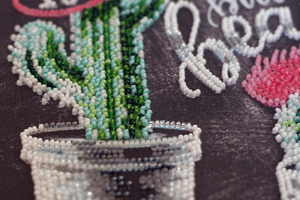 Bead Embroidery Kit Main Bead Embroidery Kit Life is beautiful