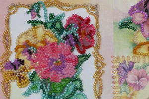 Photo Frame Bead Embroidery Kit Photo frame kit for bead embroidery Photo frame kit for bead embroidery "Floral story"