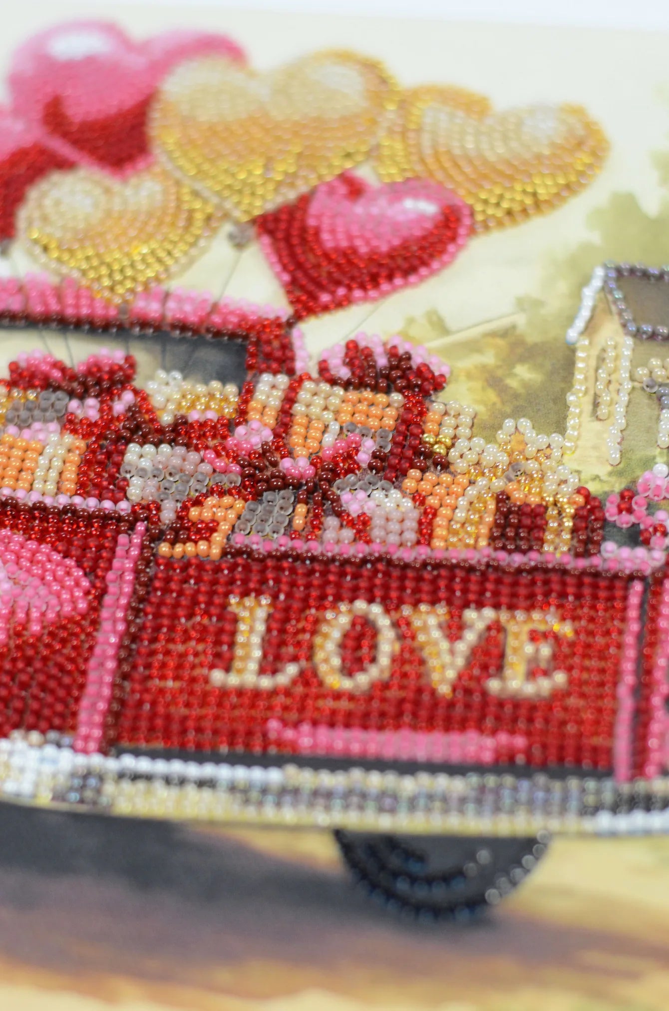 Bead Embroidery Kit Mid-sized bead embroidery kit Gift Love (Romantic Stories)
