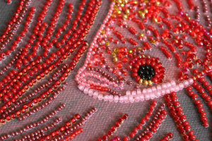 Bead Embroidery Kit Main Bead Embroidery Kit Red gold