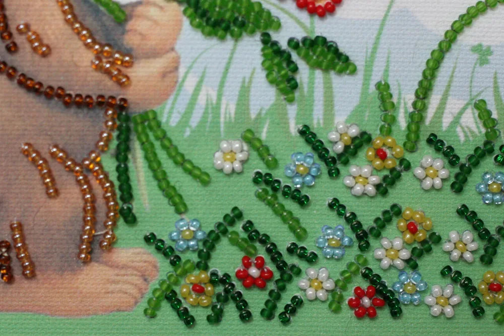 Bead Embroidery Kit Mini Bead embroidery kit Poppies bunch