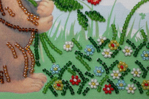 Bead Embroidery Kit Mini Bead embroidery kit Poppies bunch