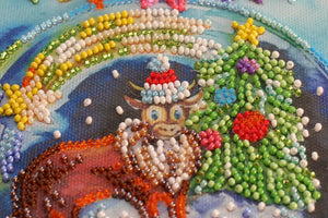 Bead Embroidery Kit Mid-sized bead embroidery kit Happy winter