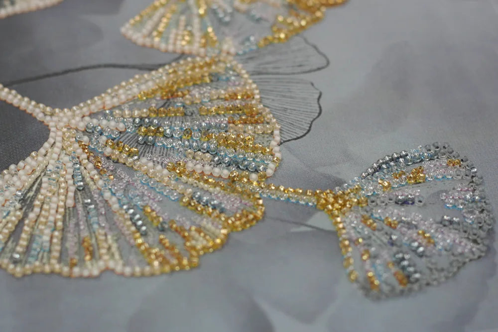 Bead Embroidery Kit Main Bead Embroidery Kit Ginkgo biloba