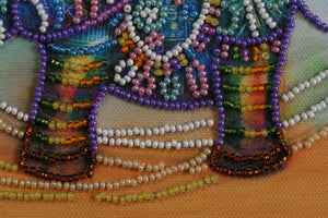 Bead Embroidery Kit Mini Bead embroidery kit Neon elephant